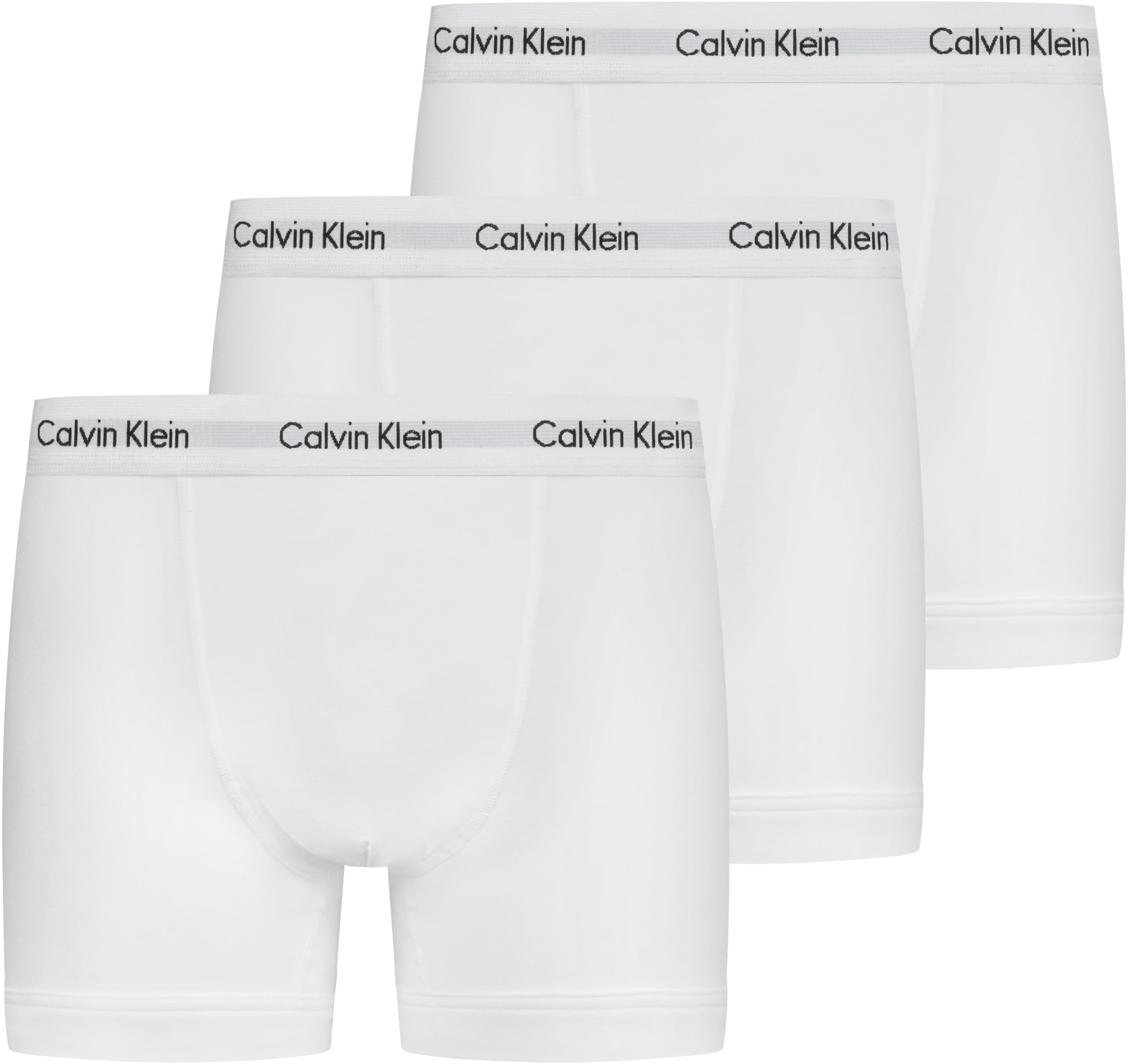 Men’s 3 Pack Trunks Underwear, White (White), M