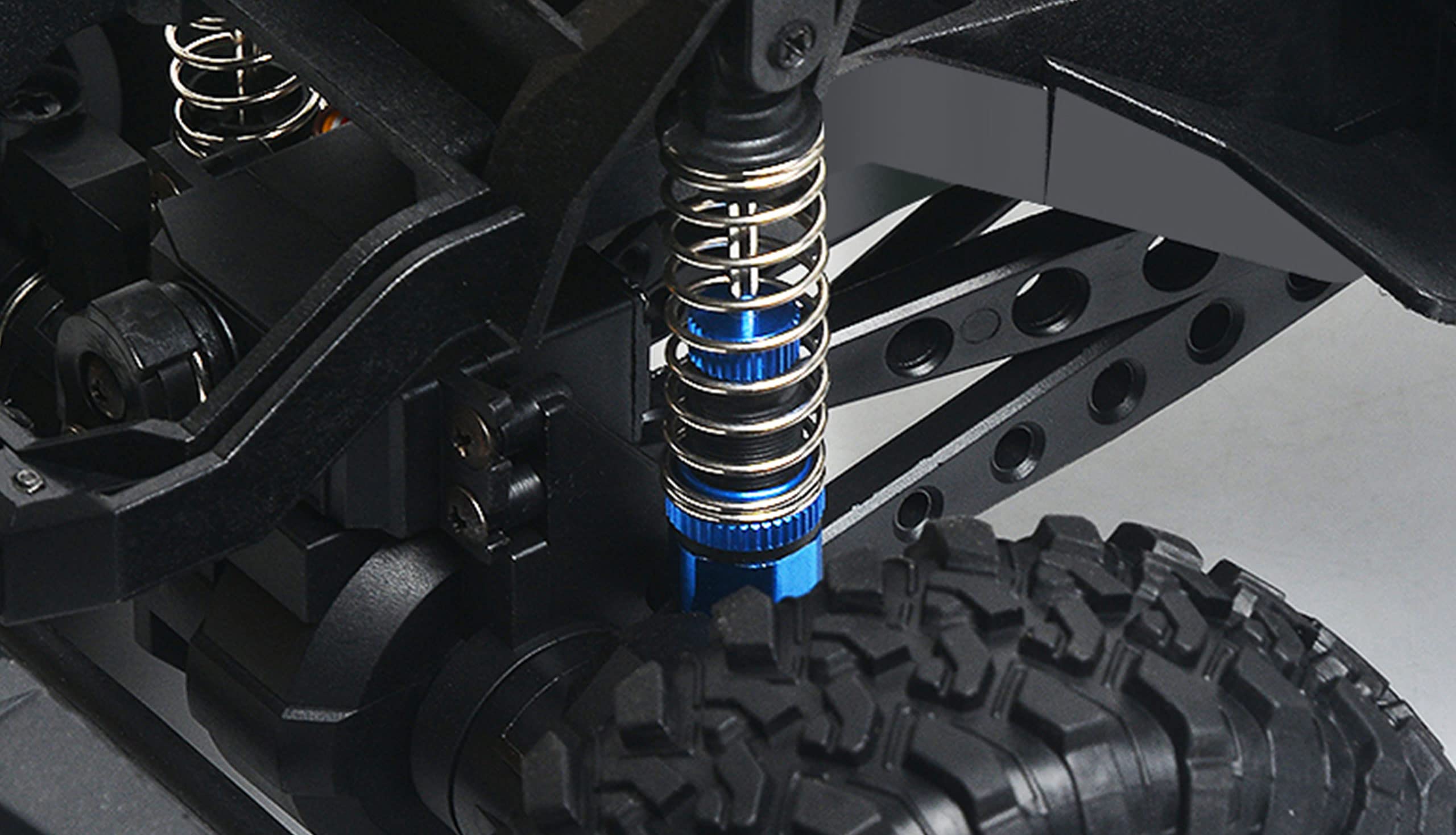 Amewi 22590 Dirt Climbing Fierce Tiger SUV Crawler 4WD 1:10 RTR Negro Incluye Mando a Distancia, batería, Cable de Carga
