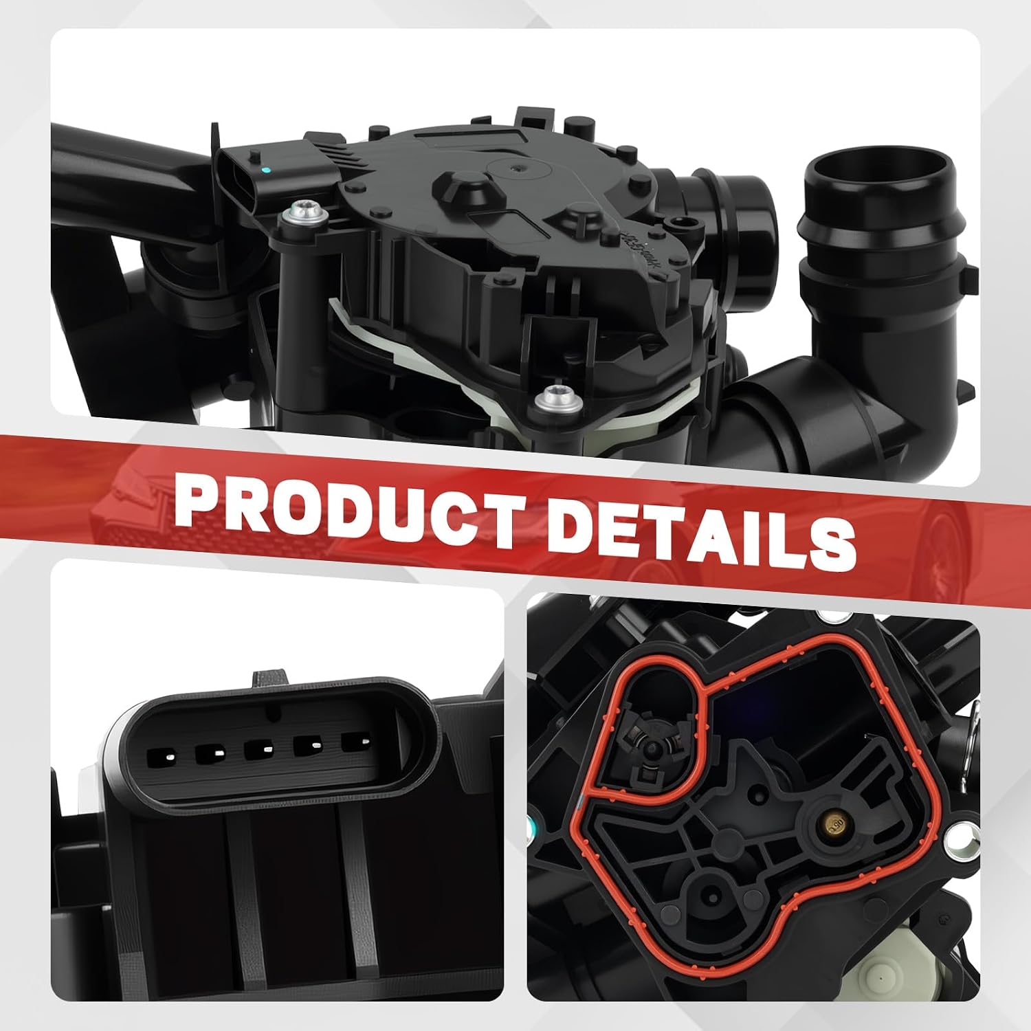 25600-2S000 Thermostat Housing Assembly Compatible with 2020-2023 Hyundai Sonata Santa Fe Tucson 2.5L Fit for 2021-2025 Kia K5 Sorento Sportage 2.5L Replace 25600-2S001