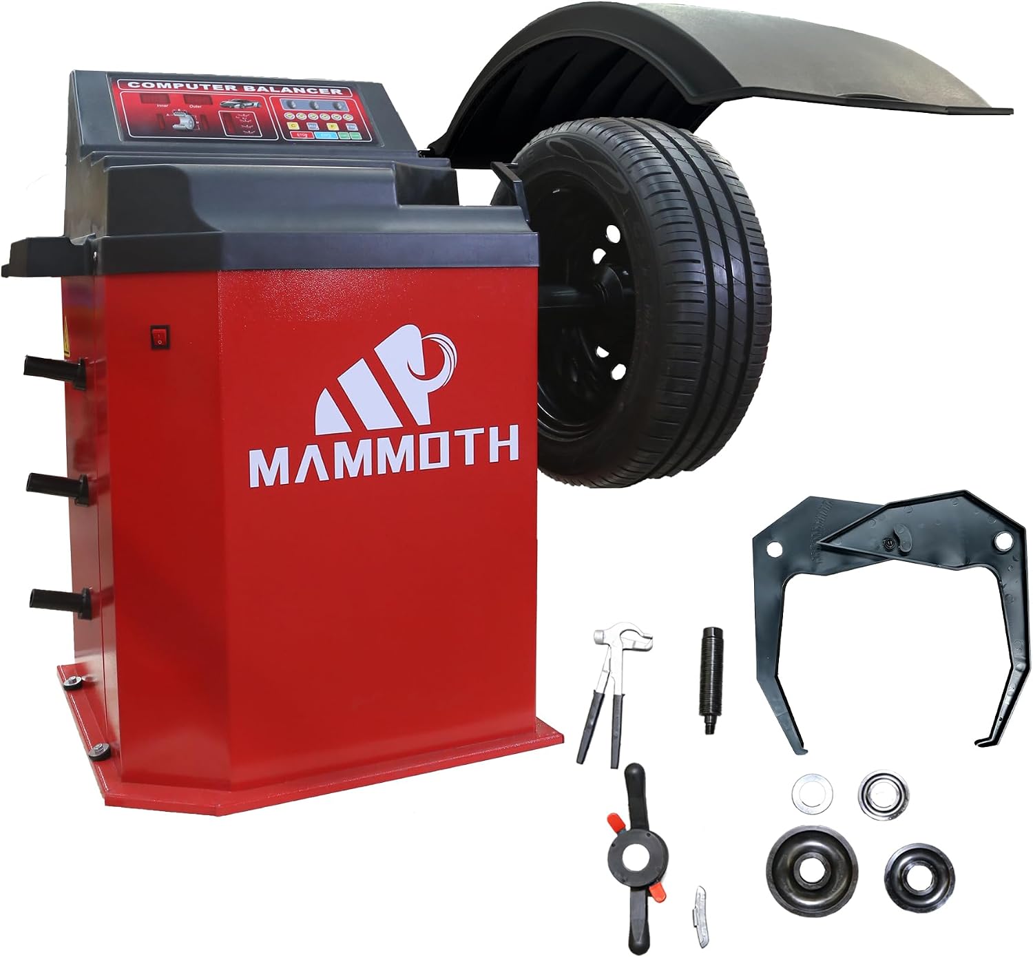 Mammoth MM-850-240 Tire Changer and MC-510A Wheel Balancer with Cover Combo Machine Set, Professional Automotive Shop Equipment