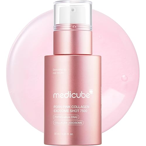 medicube Exosome Shot PDRN Pink Collagen 7,500 PPM Spicule Facial Serum | Liquid Skin Booster | Exosome, Salmon DNA Spicules | Uneven Skin Tone, Pore Care, Skin Texture | Korean Skincare, 1.01 fl.oz