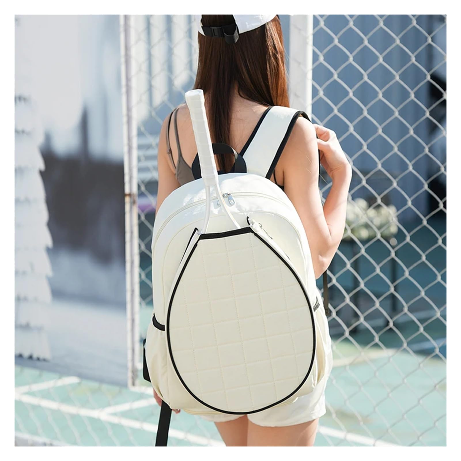Raquetero Tenis Mochila for Raqueta De Tenis con Compartimento for Zapatos for Hombre Y Mujer, Bolsa Bádminton Squash, Impermeable, Deportiva