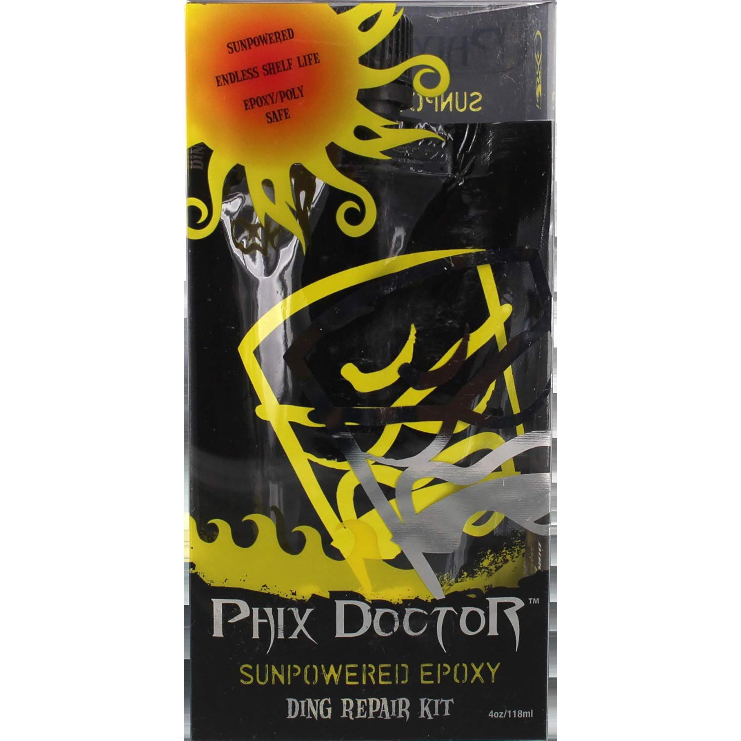 Phix Doctor 4 oz SunPowered Epoxy/Polyester Universal Surfboard Ding Repair Kit