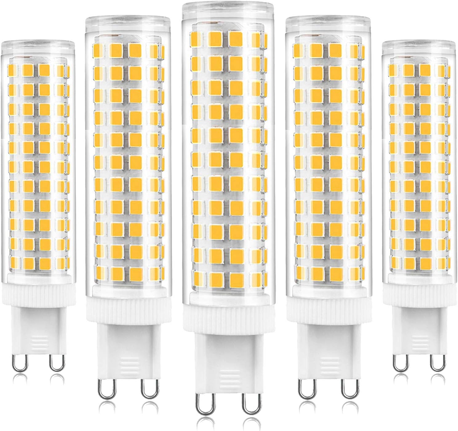 Ampoule LED G9 15 W Ampoules LED Maïs à intensité variable, Ampoules G9 150 W Ampoules halogènes G9 équivalentes 3000 K Ampoules LED G9 en céramique blanc chaud, 6 pièces