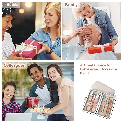 Miniatura 7 de Geosar Juego de 50 juegos de manicura de viaje, cortaúñas, pedicura, herramientas profesionales para el cuidado de uñas, juego de uñas de acero