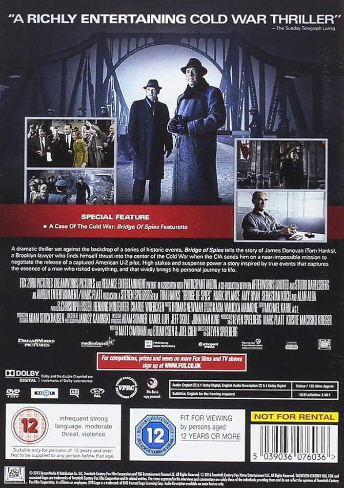 その他 Hollywood Spies on Spies [DVD] Bridge of Spies [DVD] [2015] [Region 2] [PAL]: Amazon.ca