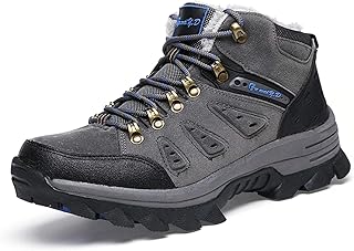 [Vic Gray] ウインターブーツ メンズ ムートンブーツ スノーブーツ 登山靴 ハイカット 編み上げ ハイカットブーツ 裏起毛 保温 大きいサイズ アウトドア 防水 防滑 ワークブーツ 綿靴 防汚 防寒 雪対策 アウトドア 冬 軽量