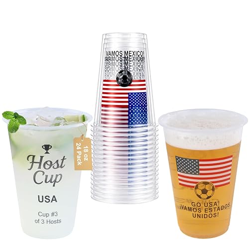 18 oz Host Cup Celebrating World Soccer Tournament Host USA,