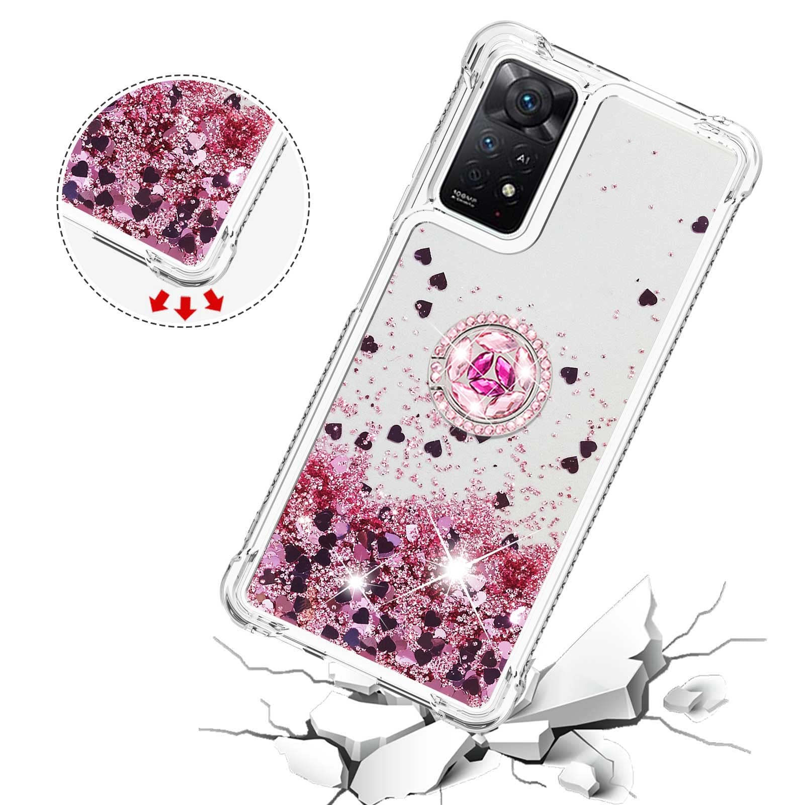 Funda Con Cuerda Para Xiaomi Redmi Note 11 Pro/12 Pro 4G – Brillante, Transparente, Con Cordón Ajustable (azul)
