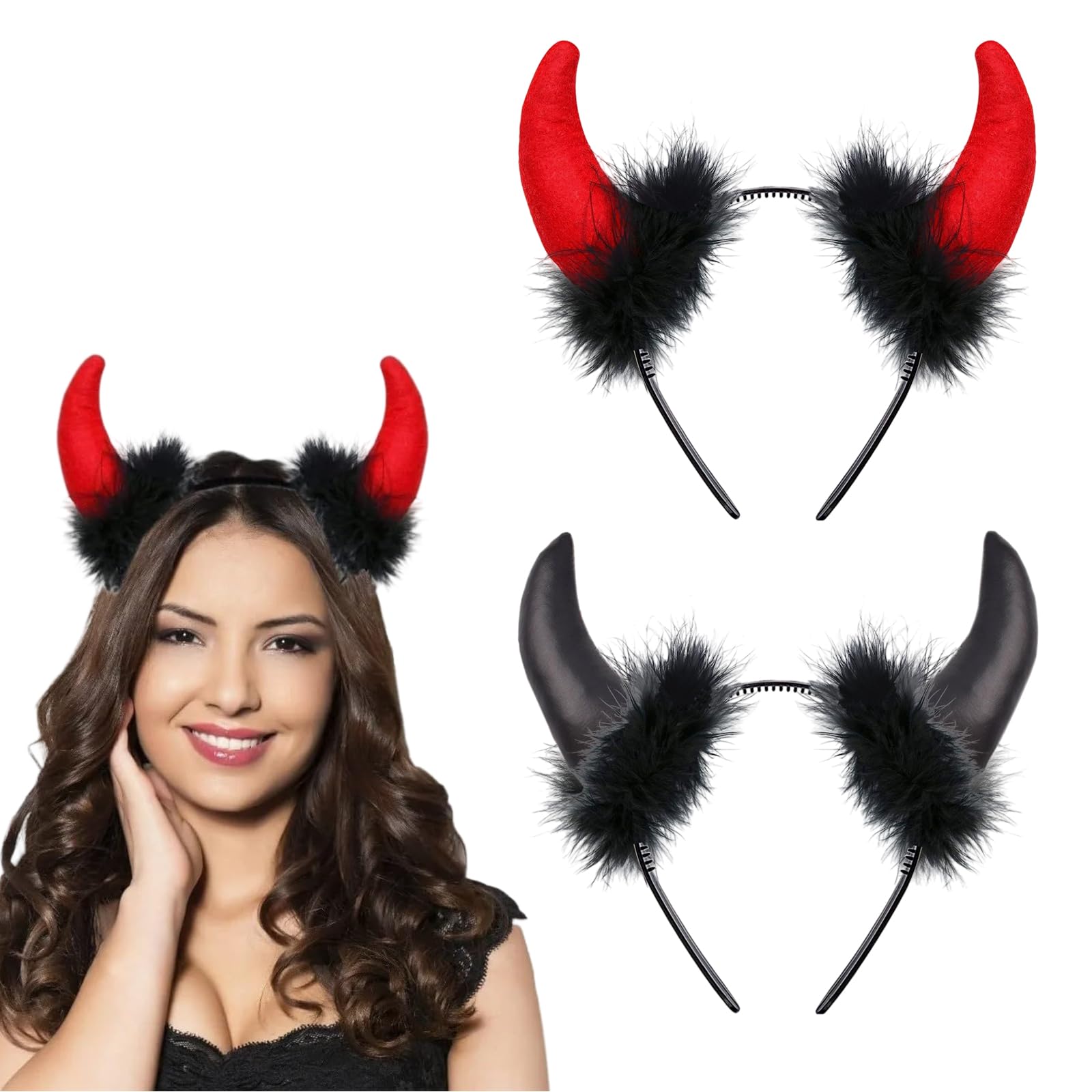 FloralGrace Devil Costume Devil Ears Red Headpiece Devil Horns Devil Accessory Devil Ears Halo Devil Costume Devil Horns Costume Girls