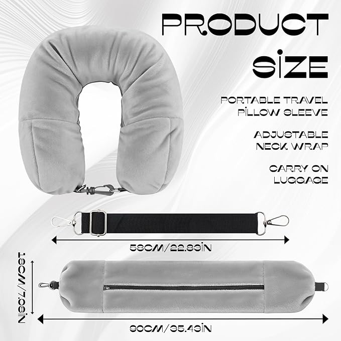 Almohada de viaje ajustable rellenable con ropa miniatura 2
