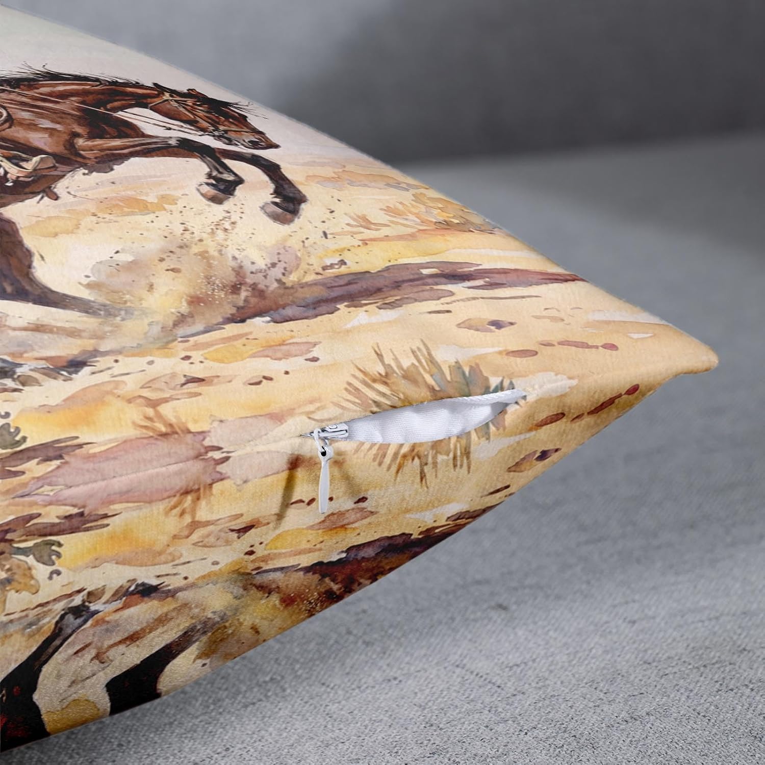 Emvency Throw Pillow Covers Set of 2, 18 x 18 Inch, Western Cowboy Vintage