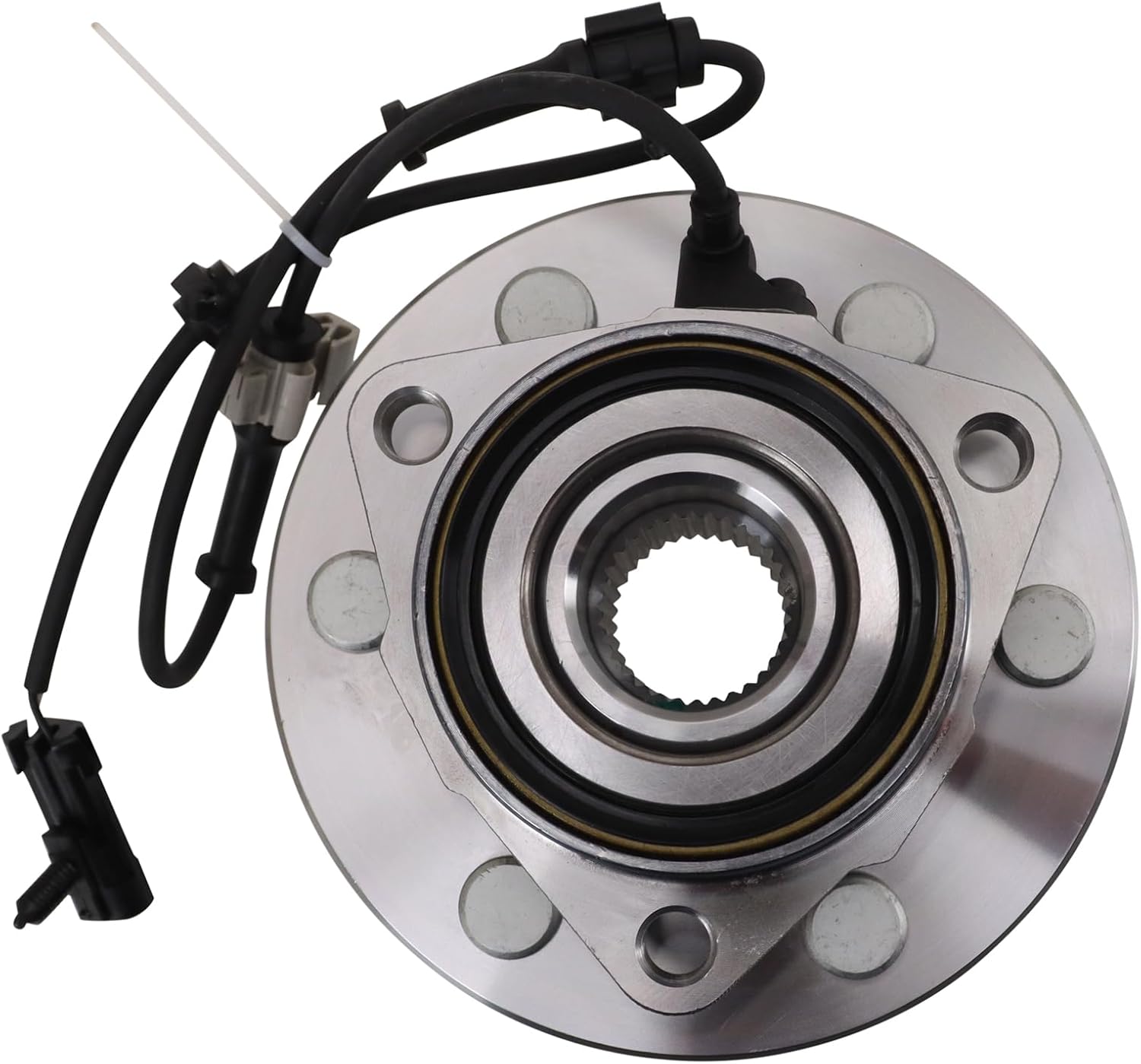 Front Wheel Bearing & Hub Assembly 4WD with ABS Sensor Compatible with 2002-2006 Cadillac Escalade 2003-2006 Escalade ESV Escalade EXT Chevrolet Avalanche 1500 2003-2014 Express 1500 2003-2005 Ex