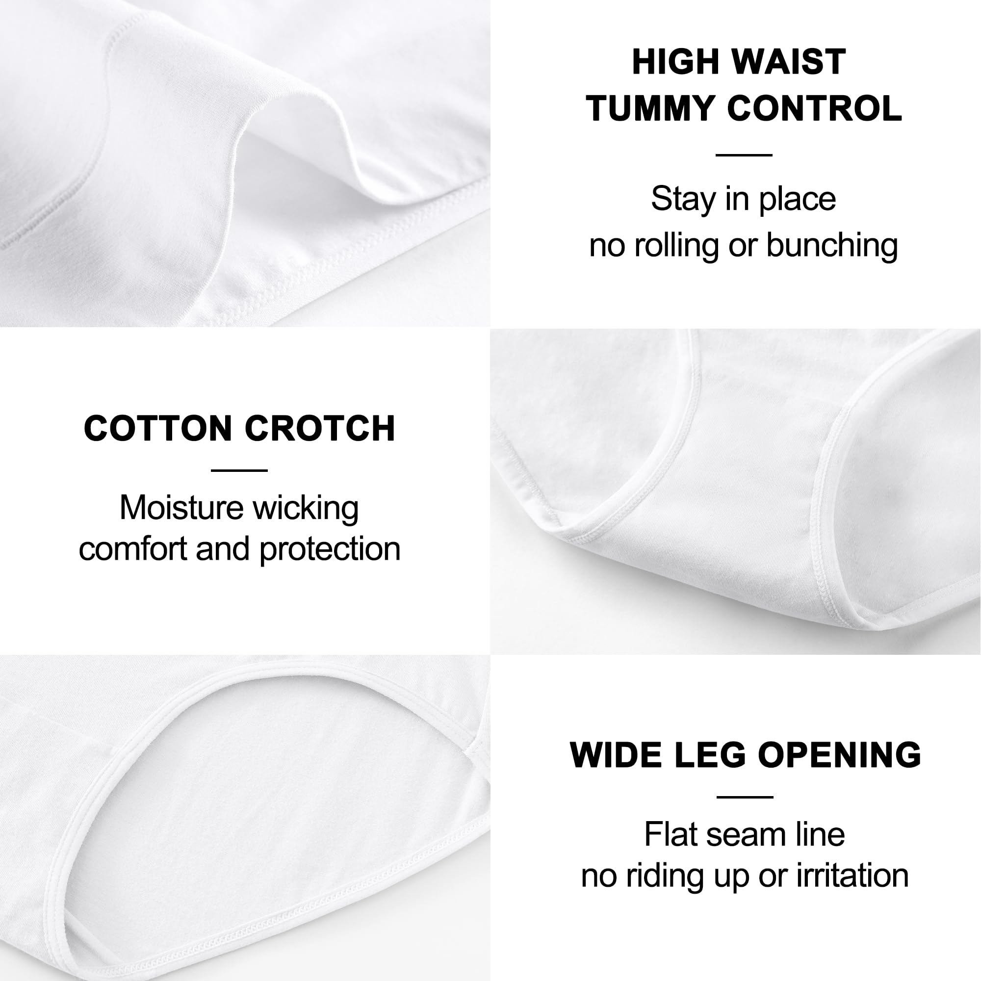 Biancheria intima post-partum a vita alta da donna biancheria intima in cotone morbido traspirante copertura completa mutandine elasticizzate multipack