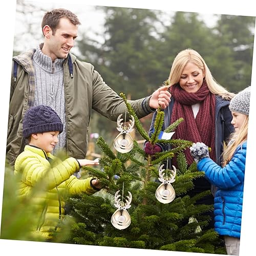 Miniatura 2 de PRETYZOOM 4 adornos de bola de alce inastillables de Navidad, bolas inastillables de Navidad, adornos colgantes para árbol de Navidad, decoración de