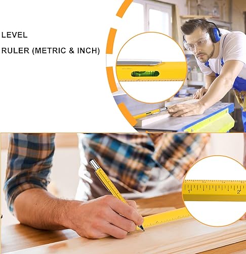 Miniatura 10 de Bolígrafos de regalo para hombres, geniales gadgets 6 en 1, bolígrafo multiherramienta, rellenos de calcetines para hombres y mujeres, útiles regalo