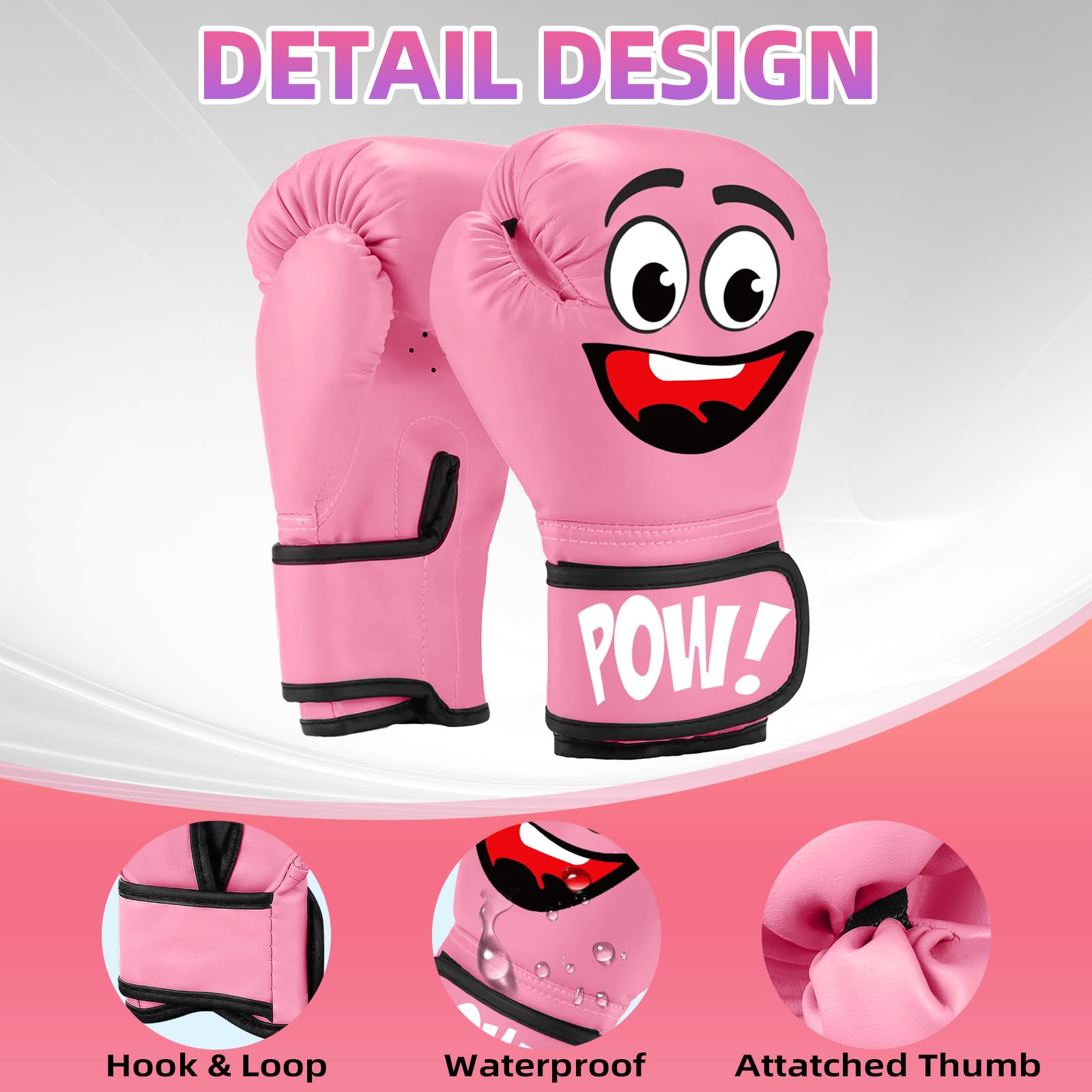 JUOIFIP Kids Bokshandschoenen, Junior Bokshandschoenen MMA Meisjes voor Bokszak Kickboksen, Muay Thai Handschoenen Training Best voor Kinderen Cadeau