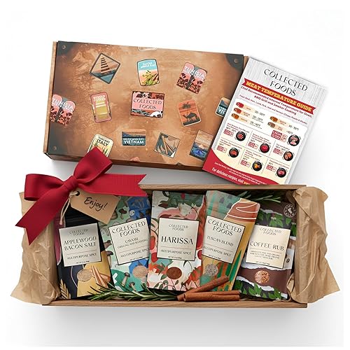 Miniatura 9 de Set de regalo para condimentos y frotamiento para barbacoa, condimentos y especias para cocinar con la parrilla, juego de especias gourmet sal de