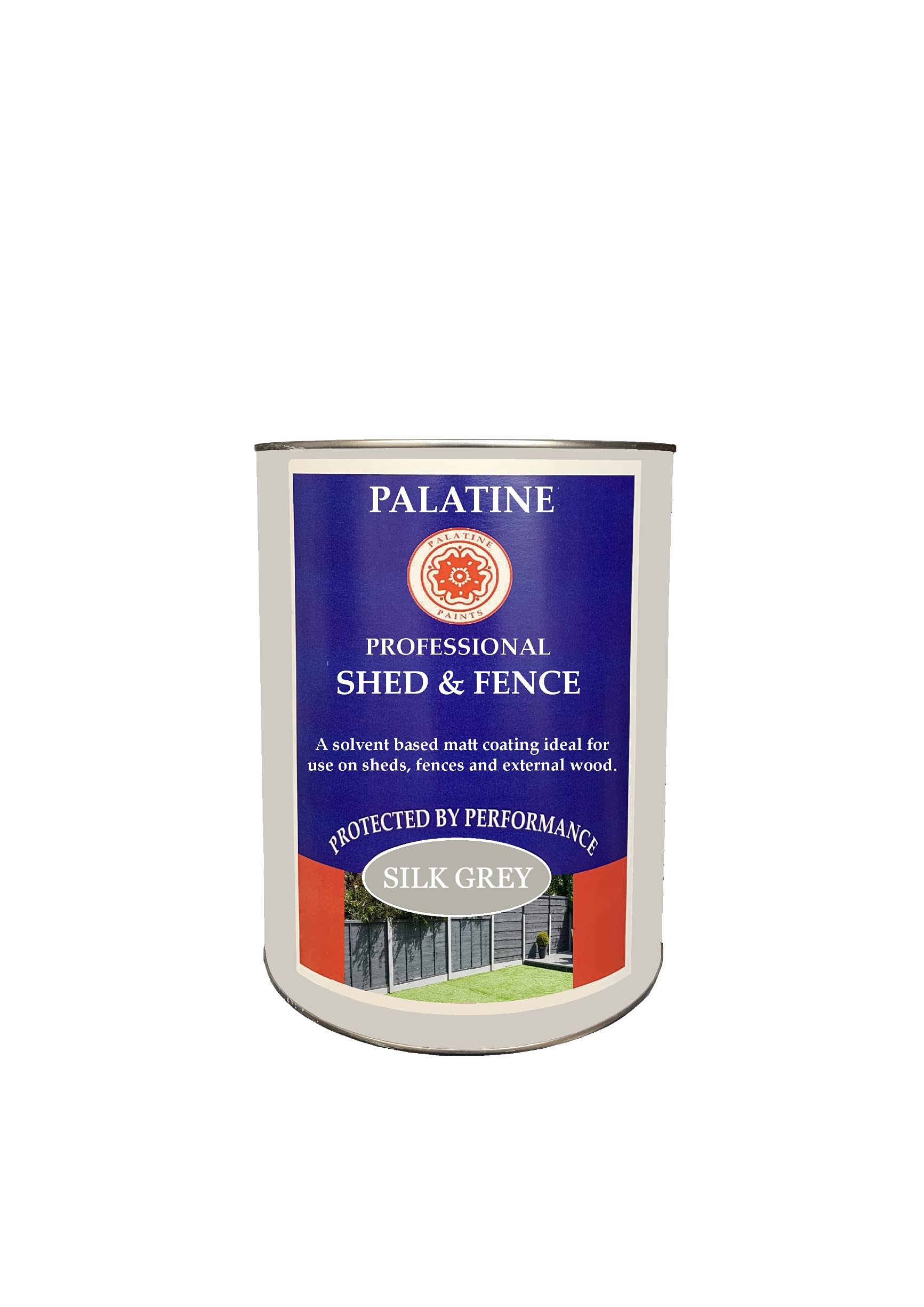 Palatine Professional Shed & Fence 2.5lt | Oil Based Paint for use on Sheds & Fences (Silk Grey)