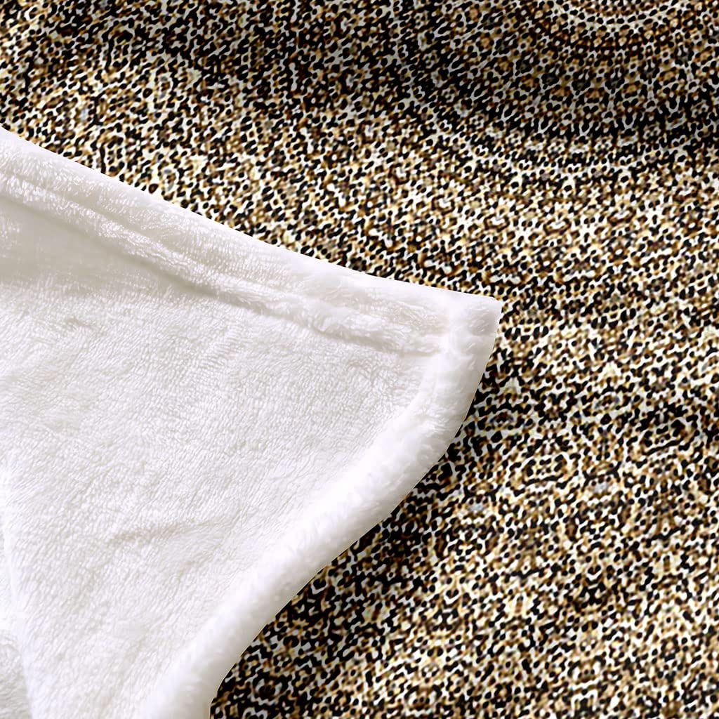 Coperta Di Flanella Letto Matrimoniale Invernale 150X200Cm Coperta Pile In Microfibra Morbida Pelosa Calda Copriletto Per Divano/Bambini Camere Da Letto, Fiori Rotondi Creativi Motivo