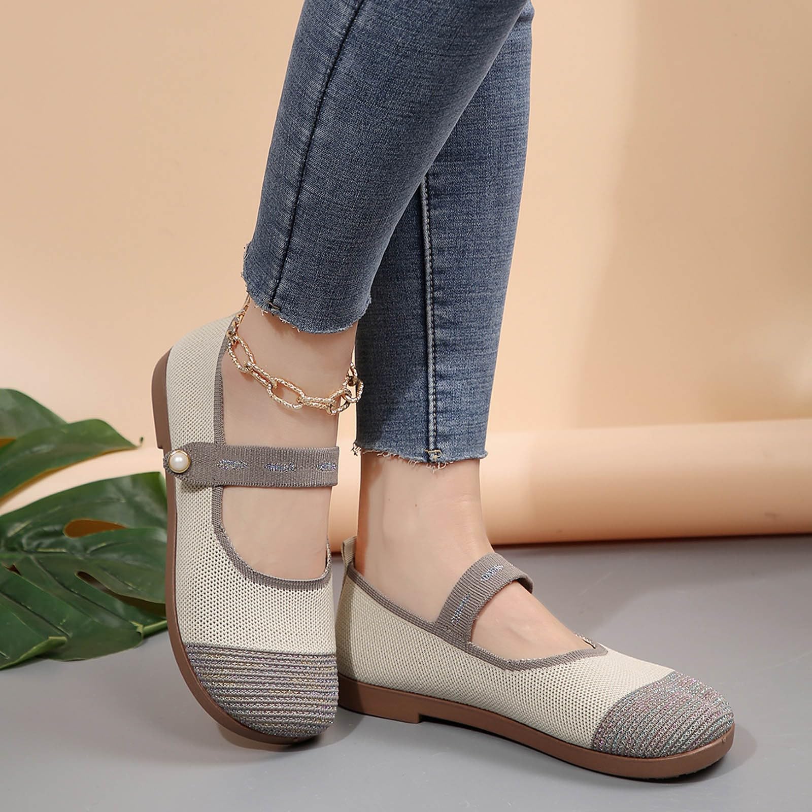 Zapatos elegantes para mujer, estilo casual, uso diario, diseño de malla transpirable con suela plana cómoda, aventuras de primavera y verano