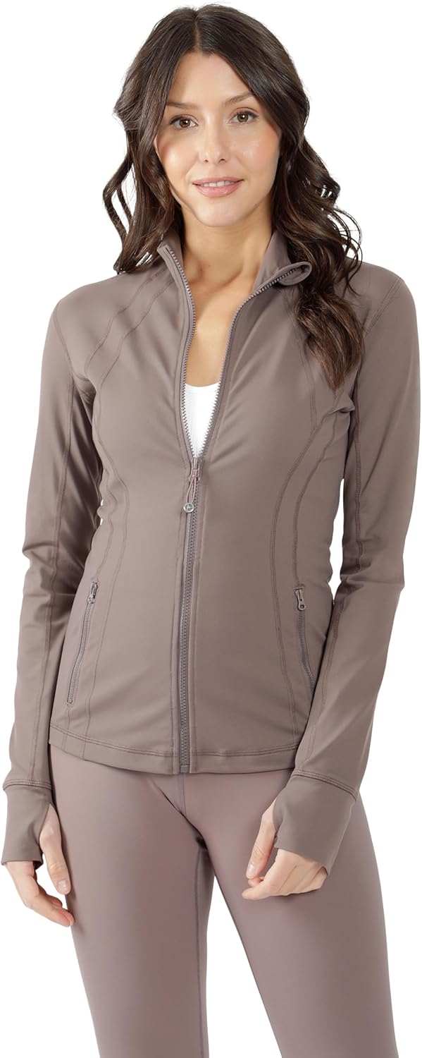 90 Degree By Reflex Womens Lightweight, Full Zip Running Track Jacket