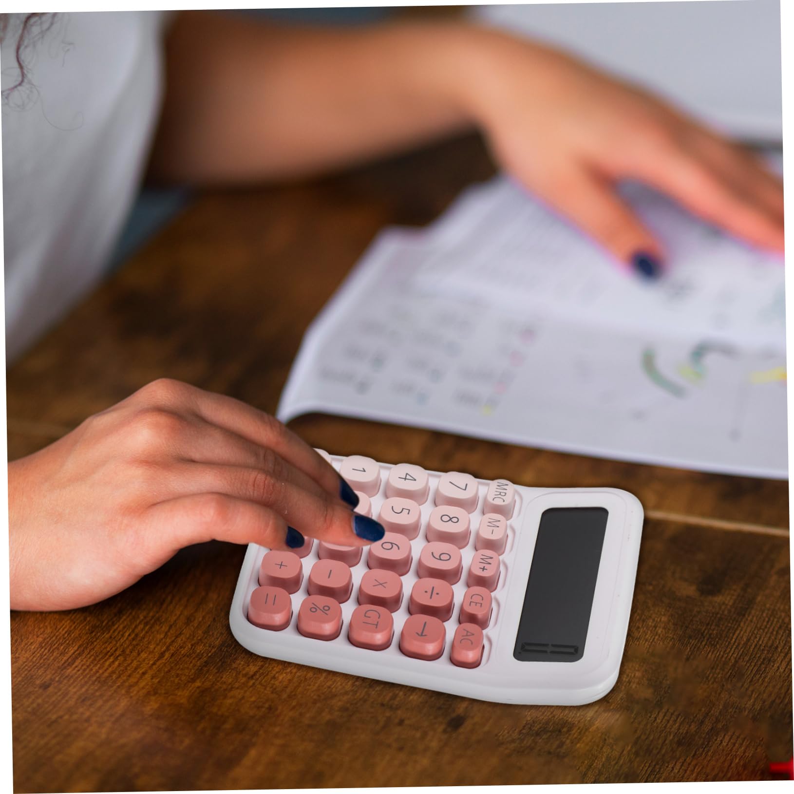 OSALADI Cute Desktop Calculator with Large Display Slip Resistant Base Digits for Office Students and Daily Use Charming Aesthetic Adds Cheer to Workspace