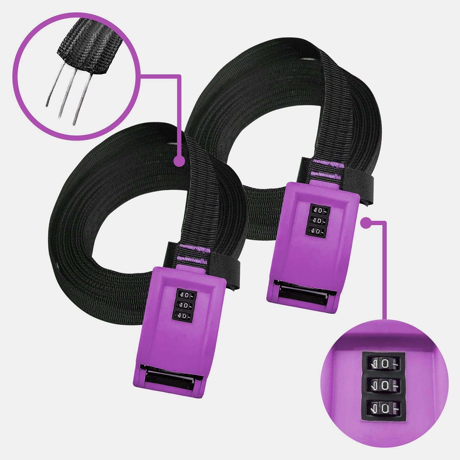 Buy ASMSW 800lbs Lockable Tie Down Straps with 3Digit Password Lock