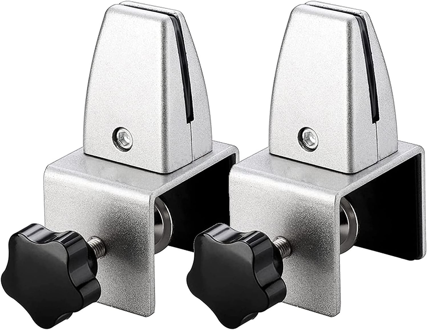 Shelf Support Clips, Partition Screen Clip Baffle Fixed Screen Clip Glass Screen Fixing Clip Alloy Screen Clip White(Silver)