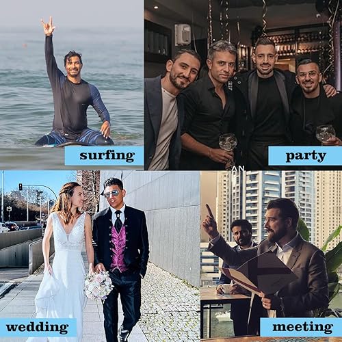 Miniatura 7 de Toueki Toupee - Cabello humano para hombre, 8 x 10 pulgadas, 0.002in, piel sintética fina, para hombre, color marrón oscuro, peluca de cabello con