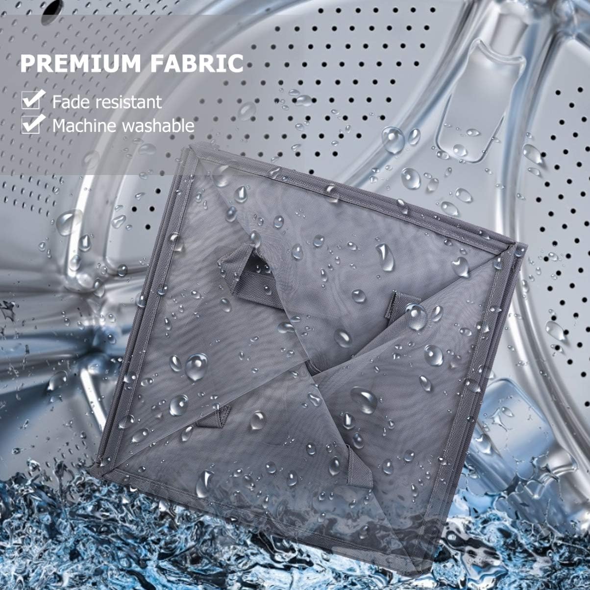 PRETYZOOM Foldable Laundry Folding Trash Hamper Collapsible Storage Bin Pop-up Laundry Organizer Space-efficient