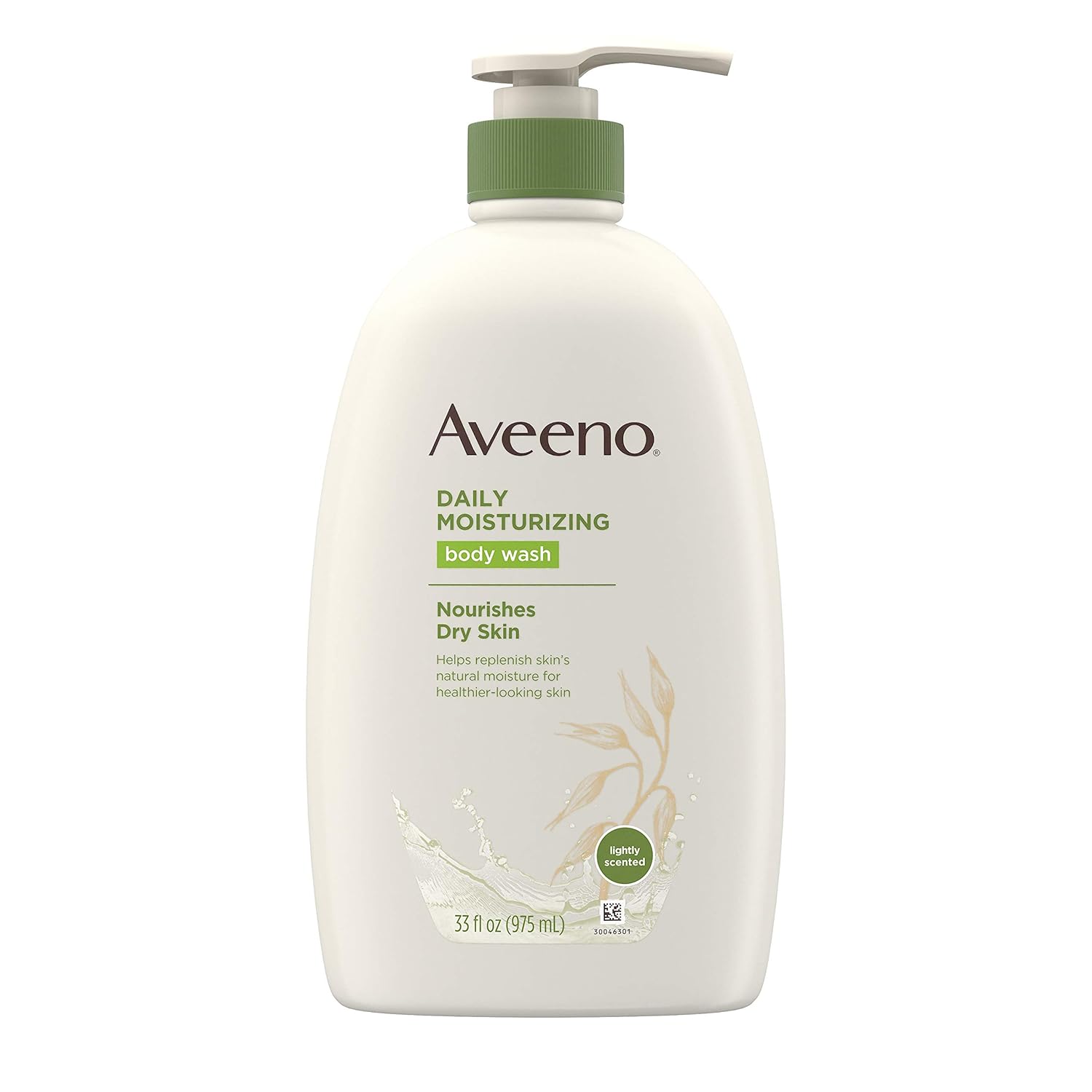Aveeno Daily Moisturizing Body Wash with Soothing Oat, Creamy Shower Gel, Soap-Free and Dye-Free, Light Fragrance, 33 fl. oz (Pack of 6)
