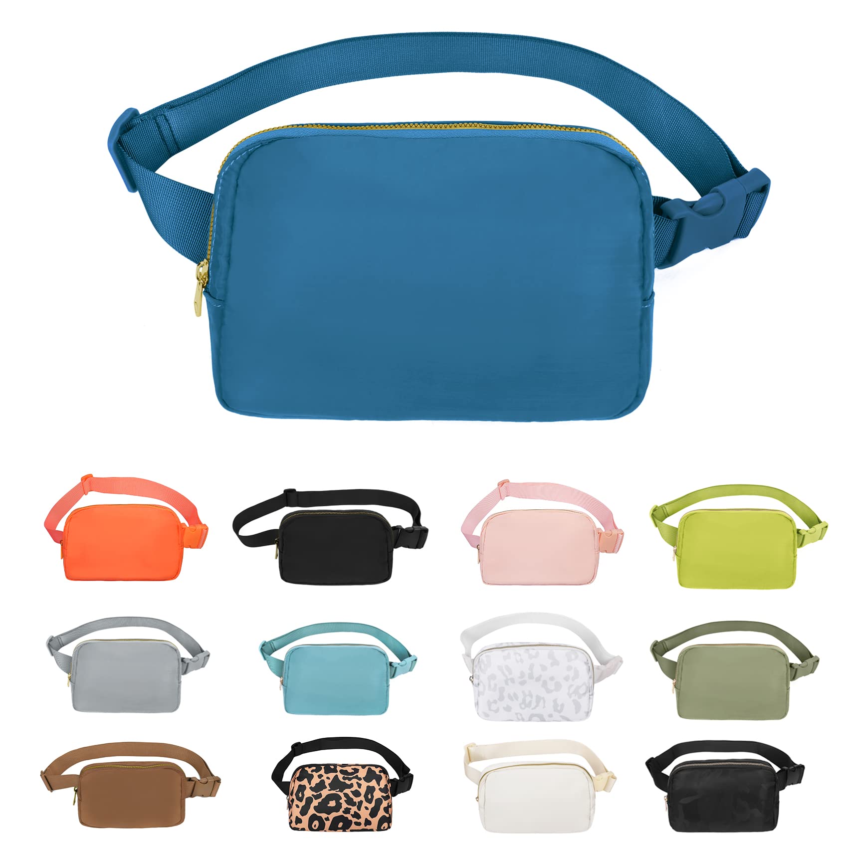 VOROLO Waist Pack for Running Fanny Pack for Women and Men Crossbody Belt Bag Bum Bag with Adjustable Strap for Sports Blue