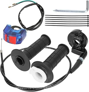 Mini Bike Throttle Cable Assembly Handle Grip Kit for Coleman CT200U CT200U-EX BT200X Baja DB30 Warrior MB200 Massimo Monster Moto Motovox 79 196 200cc 212cc 6.5hp Parts 22mm 7/8 Accessory