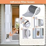 Portable Air Conditioner Window Vent Kit 26-62" Adjustable with Universal 5.0/5.9" Coupler Filter Screen 2 Weather Strippings for LG Portable AC Vertical/Horizontal Sliding Window Seal Kit
