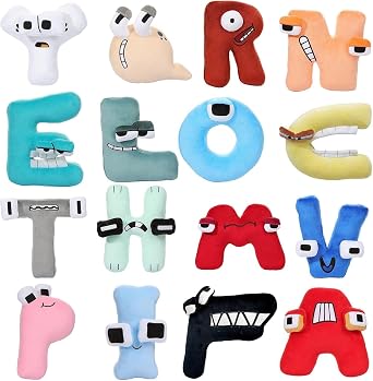 Big Size Alphabet Loa Stuffed Animal Alphabet Loa Plush 20cm/7.87" Alphabet Stuffed Animal Fan Gift Alphabet Loa Plush Figurine Doll Christmas Birthday Birthday Gift