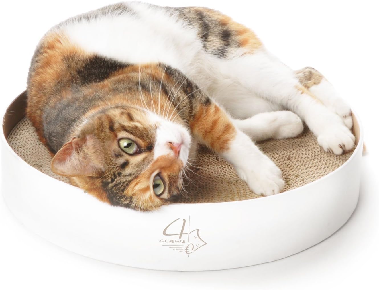 4CLAWS Round Scratching Bed 14" (Refill) - DELUXE Collection Cat Scratcher