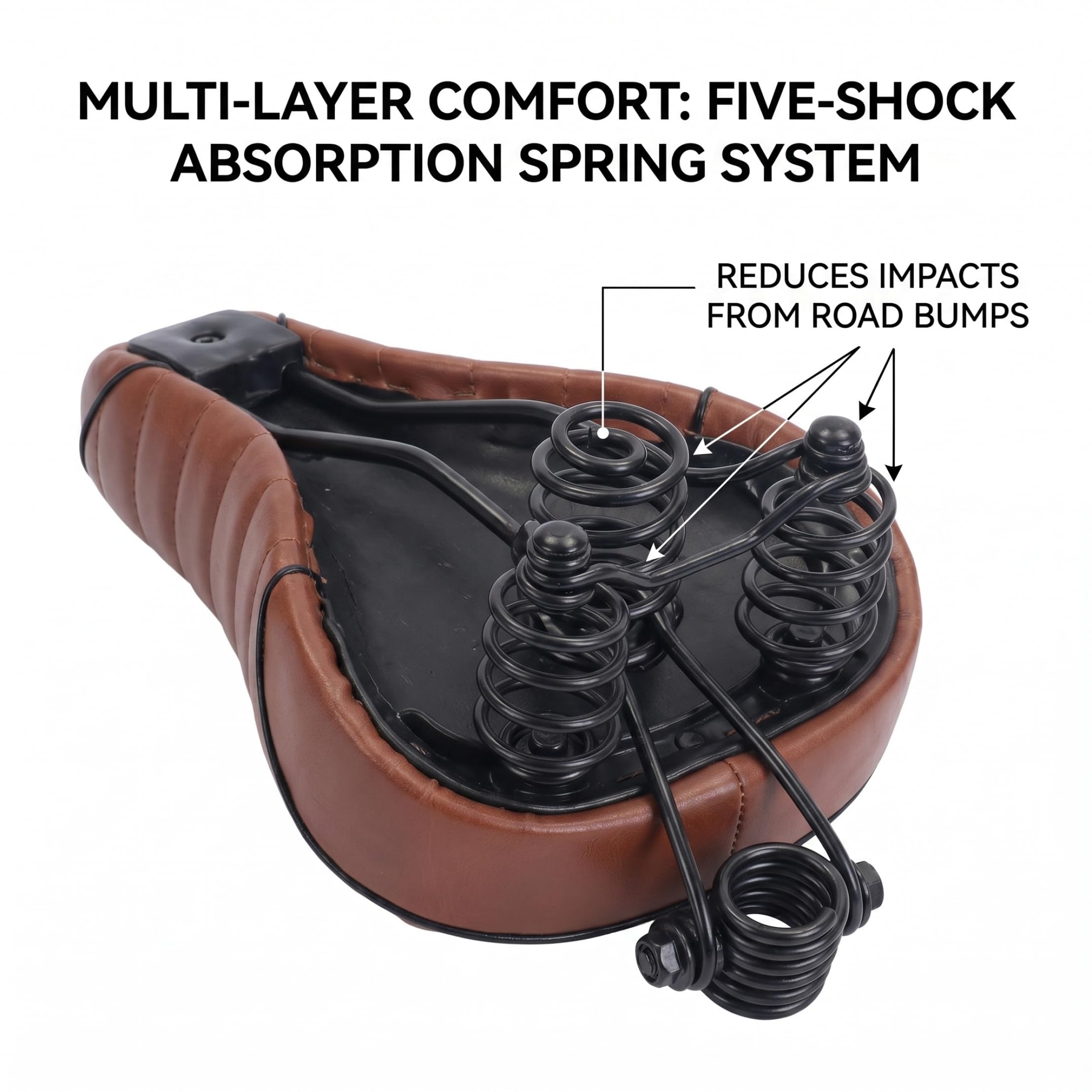 Asientos para Bicicleta eléctrica, Asiento de Bicicleta eléctrico Ancho y cómodo con absorción de Impactos, Asiento de de Repuesto extendido Transpirable, Negro, eléctrico