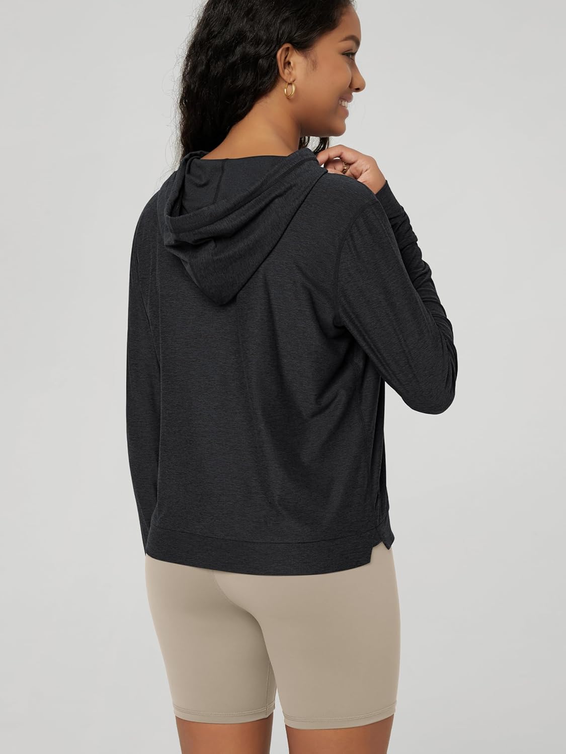 ODODOS Women's Essential Hoodie - Ultra Soft odSTRATUM Tech Pullover UPF 50+ Moisture Wicking Long Sleeve Top - Image 4