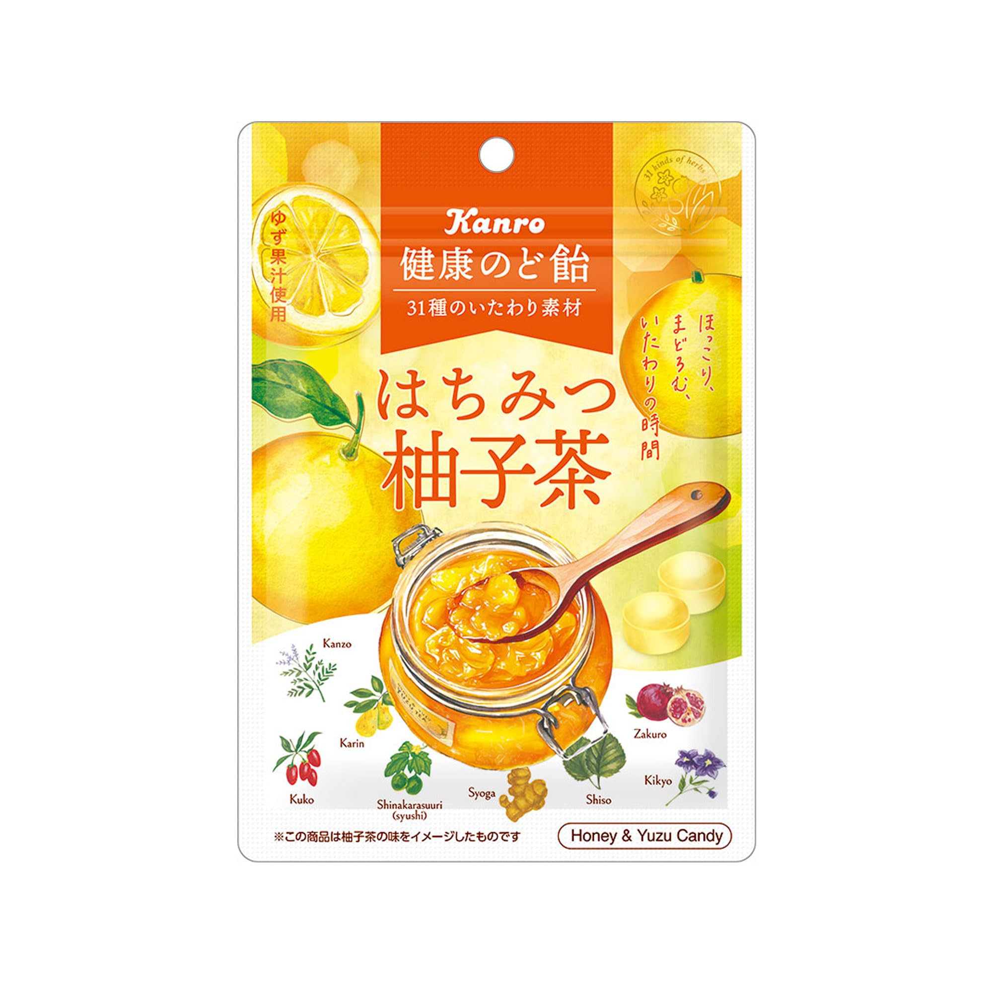 Amazon | カンロ 健康のど飴はちみつ柚子茶 80g×6個 | カンロ | ミント