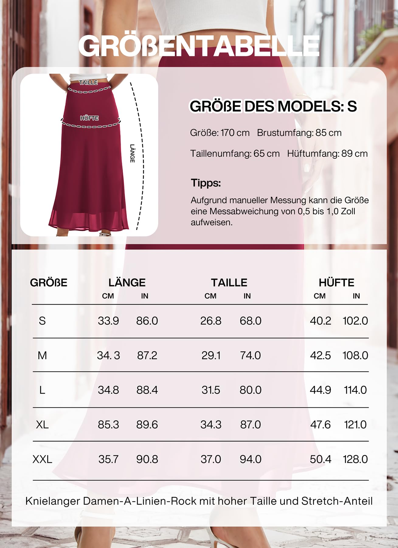 BEIGAI Falda larga y elegante para mujer, cintura elástica, falda maxi de gasa fluida, ligera, acampanada, informal, para verano, fiesta, moda