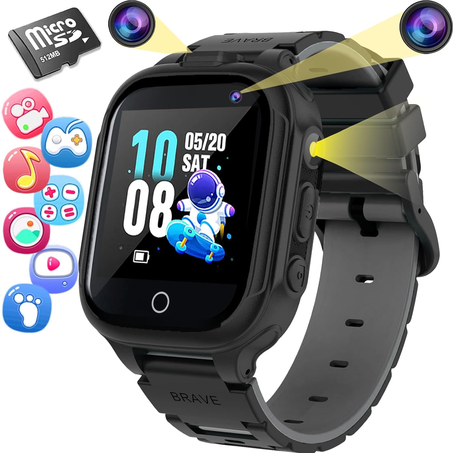 DADO Smart Watch GPS Tracker - Boys Girls for 3-12 Year Old with SOS Camera Alarm Call Camera Alarm 1.44 Kids Cell Phone,Smart Watch,Track Phone, Watch for Girls, Cell Phone for Kids (Black) (B0DB25FZXN) Amazon Price History, Amazon Price Tracker