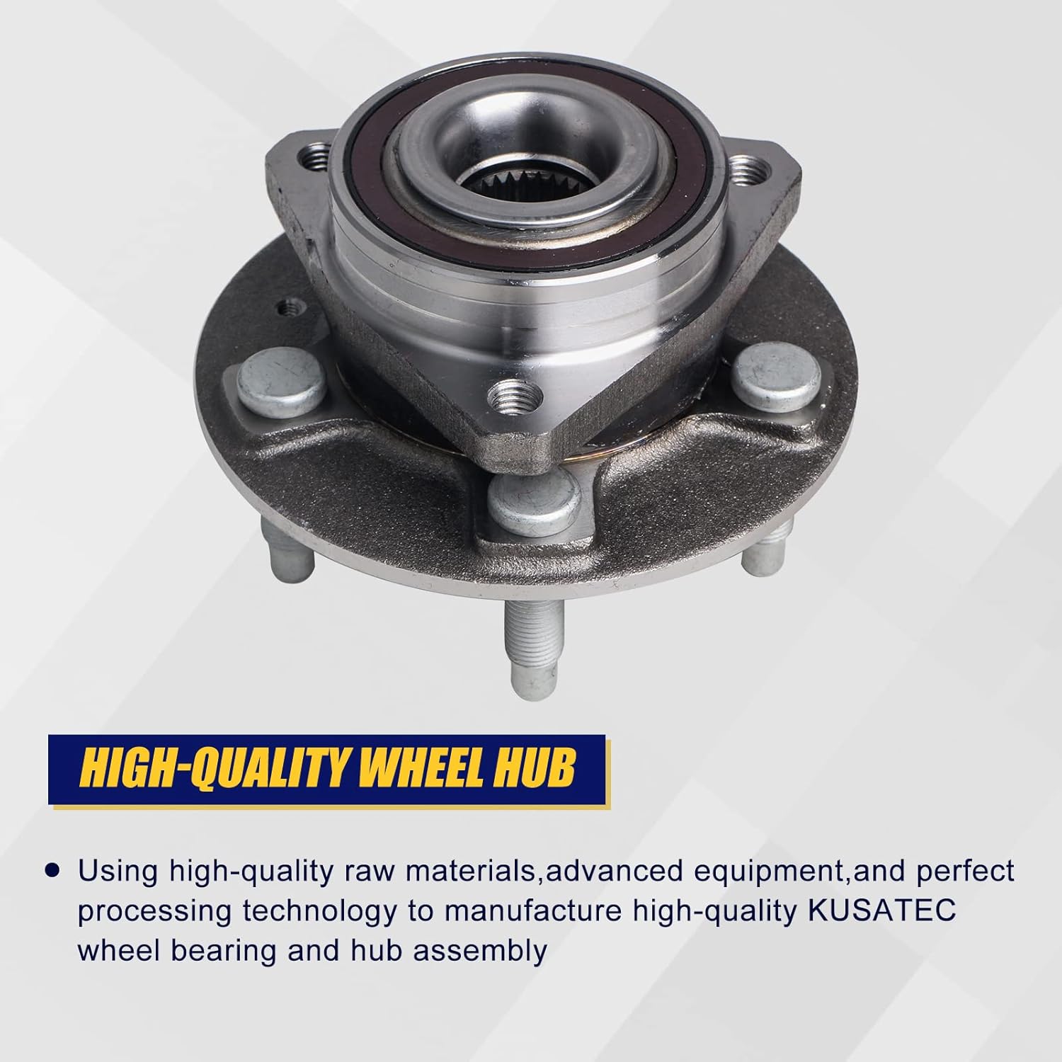KUSATEC 513282 2pcs Front/Rear Wheel Bearing Hub Assembly for Cadillac CTS 2008-2014 2018 2019, for Cadillac XTS 2018-2019, for Chevy Camaro 2010-2015 Impala 2018-2019, 5 Lug w/Encoder ABS