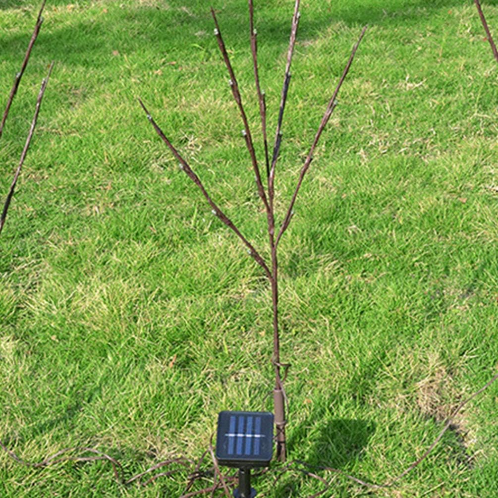 Uonlytech 60 LEDs Solar Powered Artificial Branch Lights Twig Lights Lighted Willow Branch for Christmas Thanksgiving Home Party Decoration (Colorful Light)