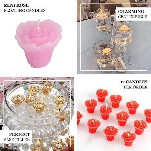 Miniatura 4 de Efavormart - Juego de 60 mini velas flotantes rosas rosadas, ideales para aromaterapia, bodas, fiestas, suministros de decoración del hogar