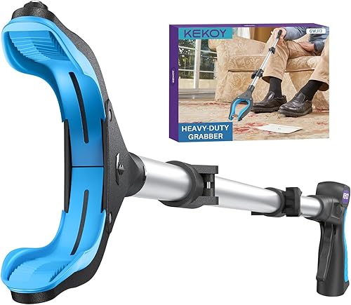 KEKOY Pro - Herramienta de recogida de 40 pulgadas, agarradores resistentes para personas mayores, palillo de basura plegable con mandíbula