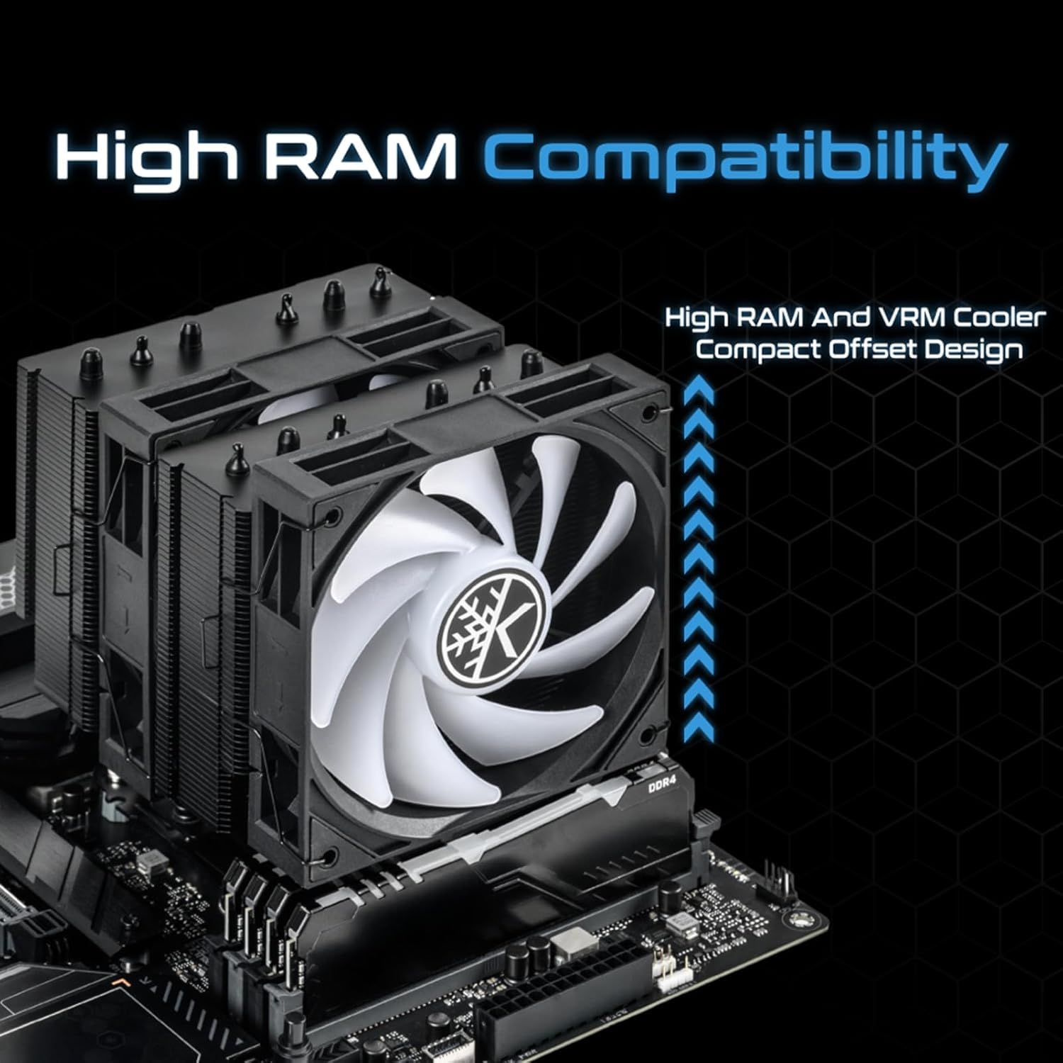 MICRO CENTER CPU Air Coolor Combo - AMD Ryzen 7 7700X CPU Processor with KINGCOOL Iron Wind 120mm ARGB CPU Air Cooler