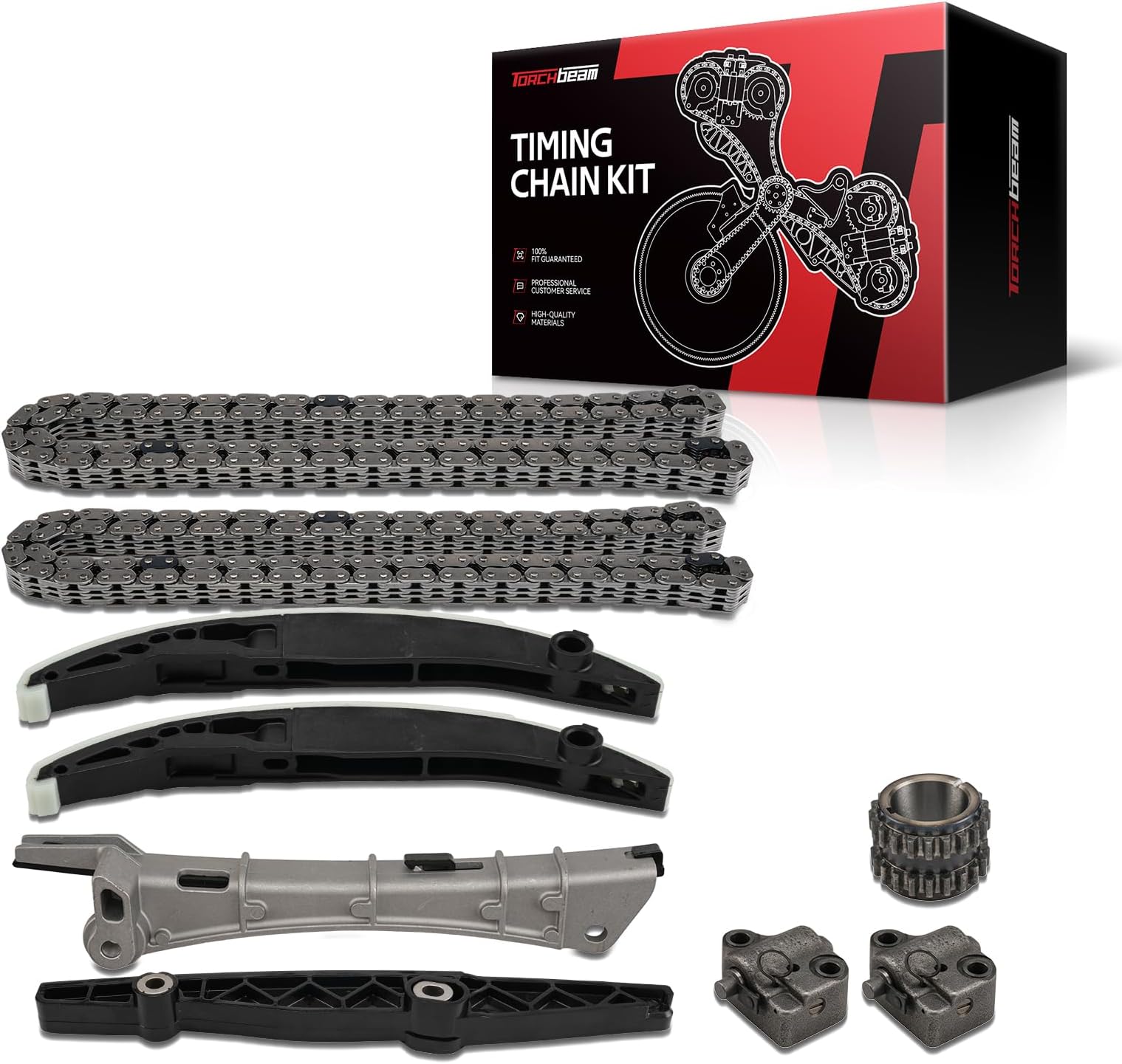 Torchbeam Engine Timing Chain Kit Compatible with Ford Escape, Taurus, Five Hundred, Freestyle, Fusion, Lincoln LS, Mercury Mariner, Montego, Cougar, Mazda Tribute, MPV