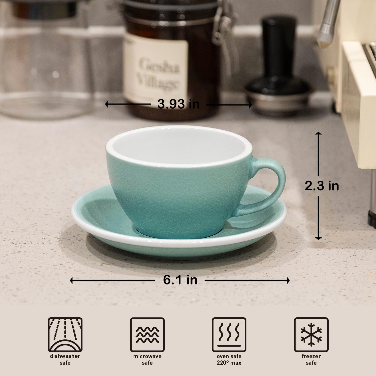 Amazon.com | Loveramics Matt Cappuccino Cup, 8 oz Ceramic Latte