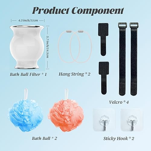 Miniatura 7 de Filtro de baño para bañera, filtro de agua de bañera de 9 etapas, elimina contaminantes, 5000 galones de filtración, filtro de agua de baño para